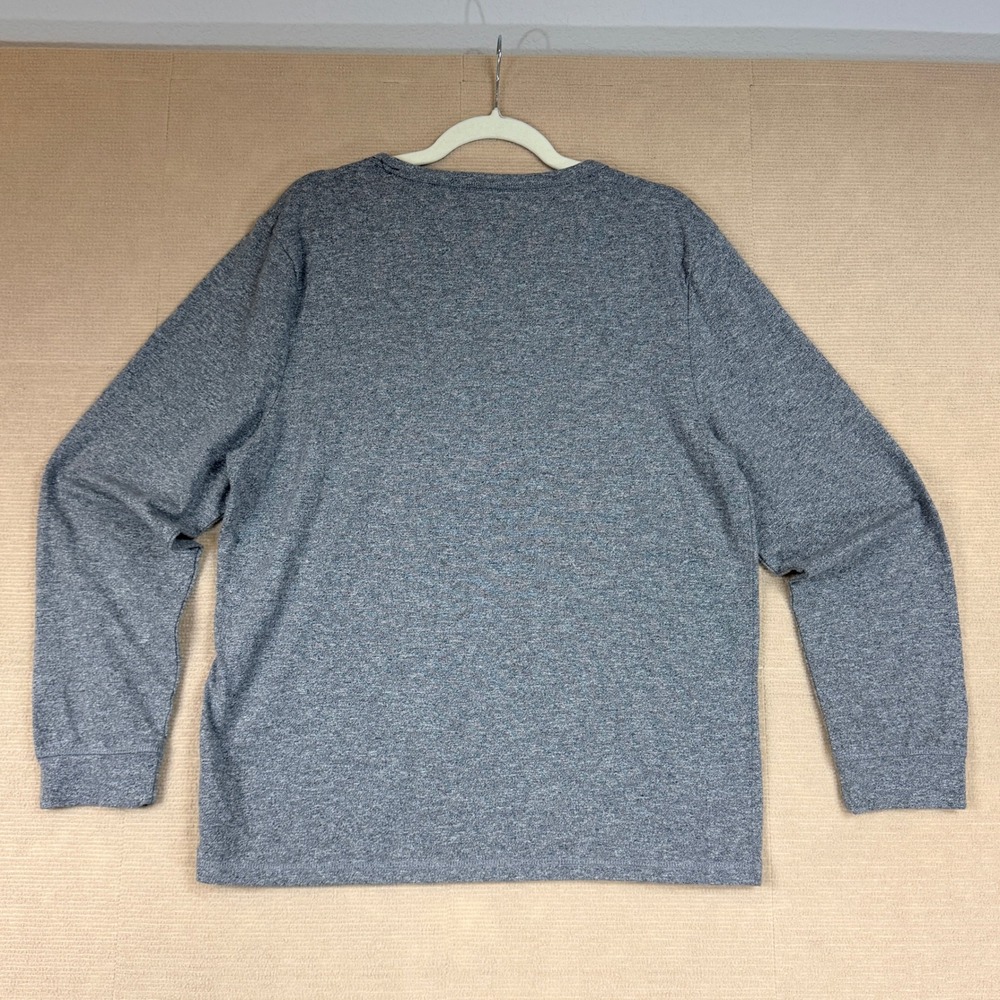 Magnolia Home No 16 Mens Heather Gray Long Sleeve Henley Shirt L L/G - Picture 3 of 14